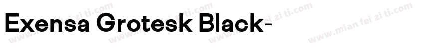 Exensa Grotesk Black字体转换